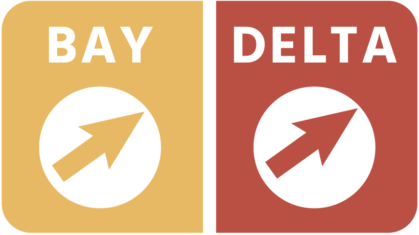 Bay status is Fair, trend is Improving. Delta status is Poor, trend is Improving