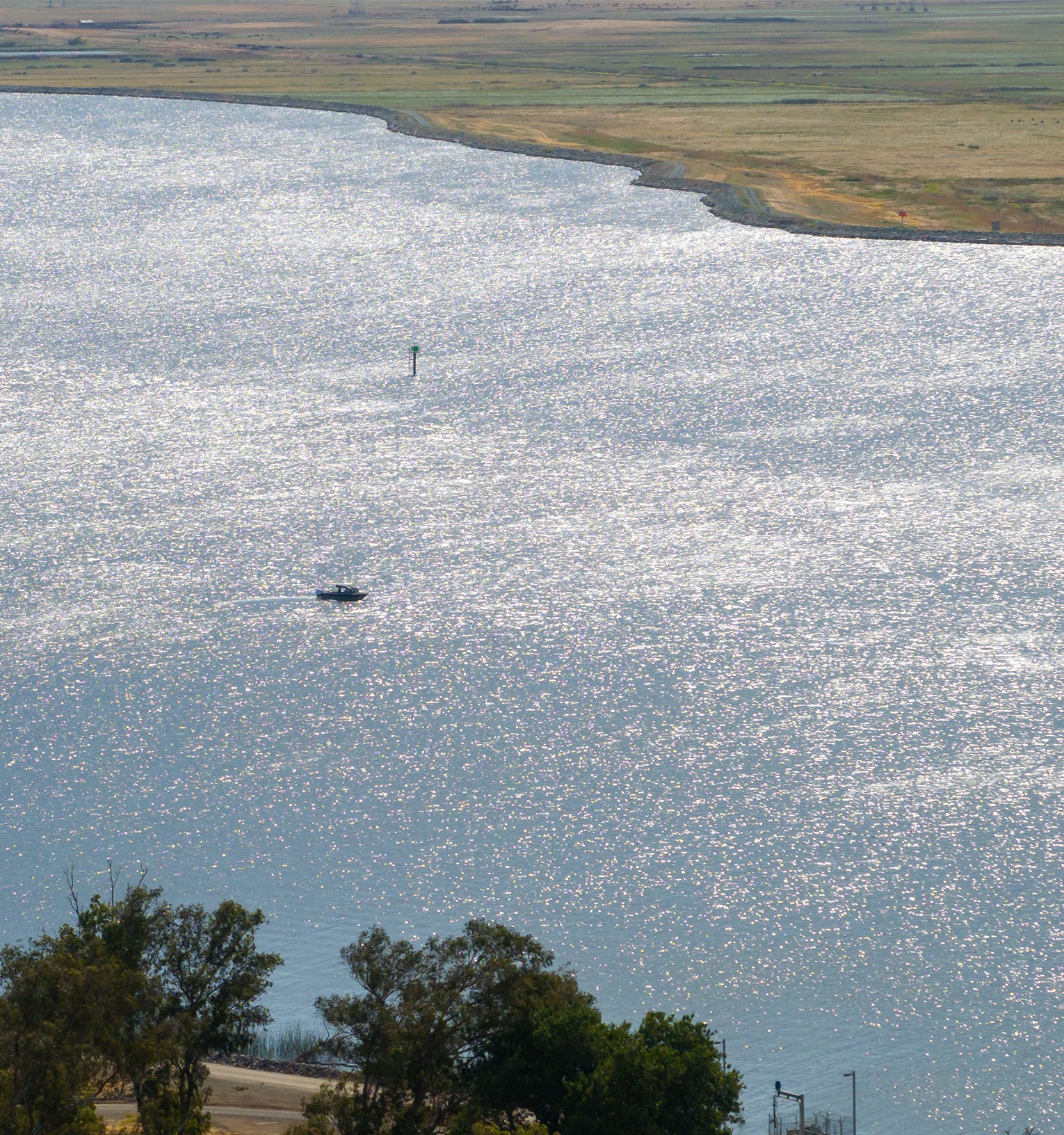 Aerial view of a river