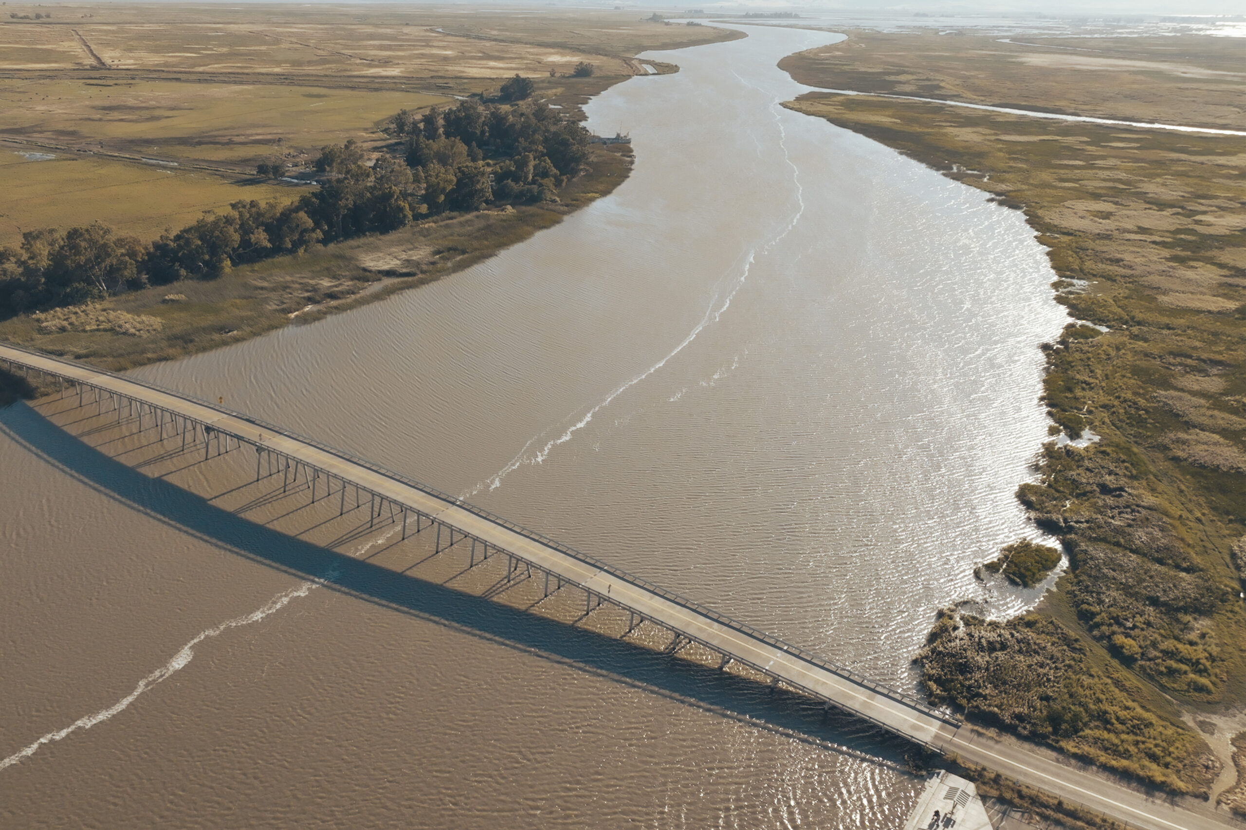 Aerial view of a river