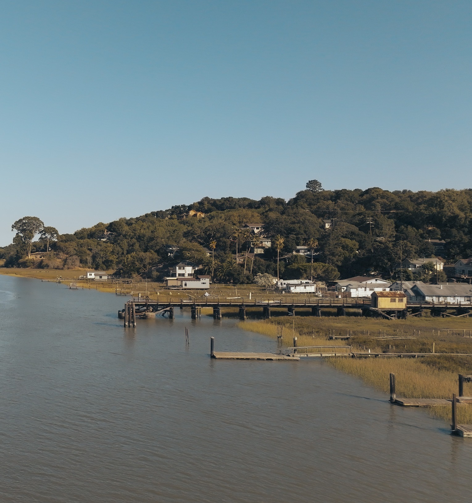 Tidal marsh and water